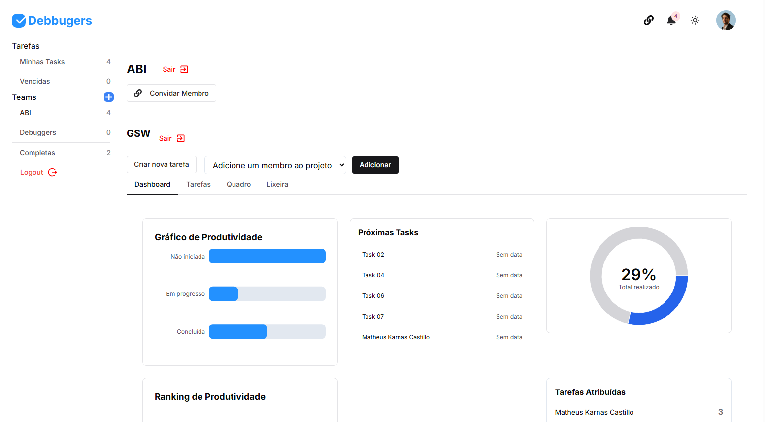Plataforma de Gestão de Atividades
